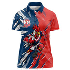 Personalized Sydney Roosters Women Polo Shirt Dynamic Lightning Mascot Rugby Australia