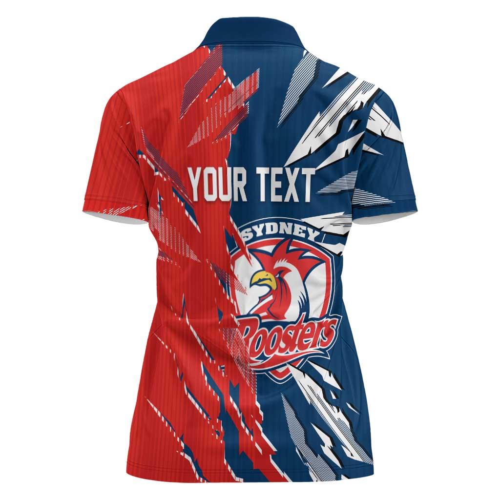 Personalized Sydney Roosters Women Polo Shirt Dynamic Lightning Mascot Rugby Australia