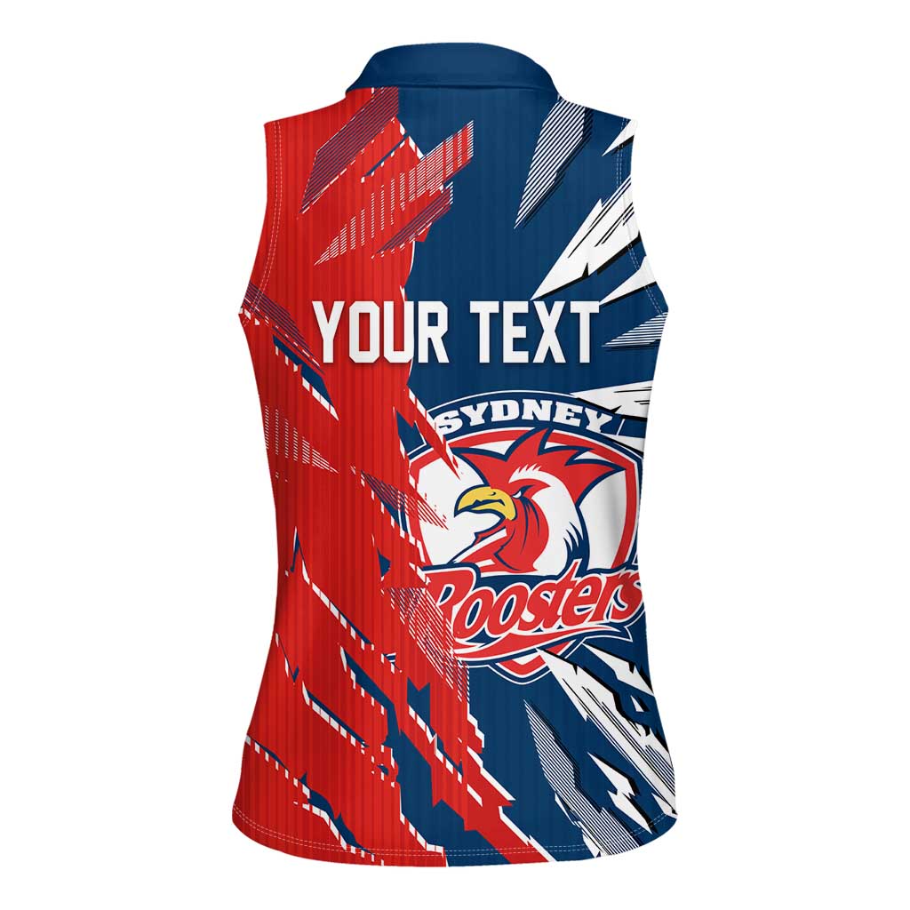 Personalized Sydney Roosters Women Sleeveless Polo Shirt Dynamic Lightning Mascot Rugby Australia