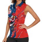 Personalized Sydney Roosters Women Sleeveless Polo Shirt Dynamic Lightning Mascot Rugby Australia