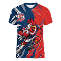 Personalized Sydney Roosters Women V-Neck T-Shirt Dynamic Lightning Mascot Rugby Australia