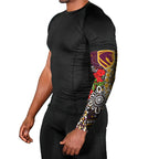 Brisbane Broncos ANZAC Day Arm Sleeves Aboriginal Poppy Remembrance Rugby - Lest We Forget