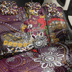 Brisbane Broncos ANZAC Day Back Car Seat Cover Aboriginal Poppy Remembrance Rugby - Lest We Forget