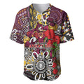 Brisbane Broncos ANZAC Day Baseball Jersey Aboriginal Poppy Remembrance Rugby - Lest We Forget