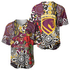 Brisbane Broncos ANZAC Day Baseball Jersey Aboriginal Poppy Remembrance Rugby - Lest We Forget