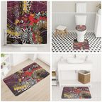 Brisbane Broncos ANZAC Day Bathroom Set Aboriginal Poppy Remembrance Rugby - Lest We Forget