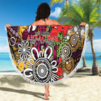 Brisbane Broncos ANZAC Day Beach Blanket Aboriginal Poppy Remembrance Rugby - Lest We Forget