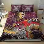Brisbane Broncos ANZAC Day Bedding Set Aboriginal Poppy Remembrance Rugby - Lest We Forget