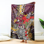 Brisbane Broncos ANZAC Day Blanket Aboriginal Poppy Remembrance Rugby - Lest We Forget
