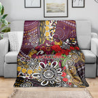 Brisbane Broncos ANZAC Day Blanket Aboriginal Poppy Remembrance Rugby - Lest We Forget