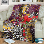 Brisbane Broncos ANZAC Day Blanket Aboriginal Poppy Remembrance Rugby - Lest We Forget