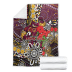 Brisbane Broncos ANZAC Day Blanket Aboriginal Poppy Remembrance Rugby - Lest We Forget
