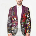 Brisbane Broncos ANZAC Day Blazer Aboriginal Poppy Remembrance Rugby - Lest We Forget
