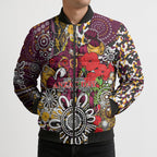Brisbane Broncos ANZAC Day Bomber Puffer Jacket Aboriginal Poppy Remembrance Rugby - Lest We Forget