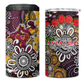 Brisbane Broncos ANZAC Day 4 in 1 Can Cooler Tumbler Aboriginal Poppy Remembrance Rugby - Lest We Forget