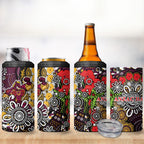 Brisbane Broncos ANZAC Day 4 in 1 Can Cooler Tumbler Aboriginal Poppy Remembrance Rugby - Lest We Forget