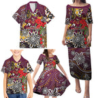 Brisbane Broncos ANZAC Day Family Matching Puletasi and Hawaiian Shirt Aboriginal Poppy Remembrance Rugby - Lest We Forget