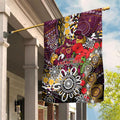 Brisbane Broncos ANZAC Day Garden Flag Aboriginal Poppy Remembrance Rugby - Lest We Forget