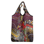 Brisbane Broncos ANZAC Day Grocery Bag Aboriginal Poppy Remembrance Rugby - Lest We Forget