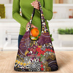 Brisbane Broncos ANZAC Day Grocery Bag Aboriginal Poppy Remembrance Rugby - Lest We Forget