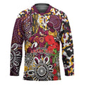 Brisbane Broncos ANZAC Day Hockey Jersey Aboriginal Poppy Remembrance Rugby - Lest We Forget