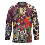 Brisbane Broncos ANZAC Day Hockey Jersey Aboriginal Poppy Remembrance Rugby - Lest We Forget