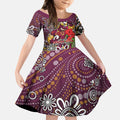 Brisbane Broncos ANZAC Day Kid Short Sleeve Dress Aboriginal Poppy Remembrance Rugby - Lest We Forget