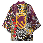 Brisbane Broncos ANZAC Day Kimono Aboriginal Poppy Remembrance Rugby - Lest We Forget