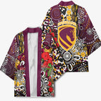 Brisbane Broncos ANZAC Day Kimono Aboriginal Poppy Remembrance Rugby - Lest We Forget