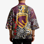 Brisbane Broncos ANZAC Day Kimono Aboriginal Poppy Remembrance Rugby - Lest We Forget