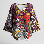 Brisbane Broncos ANZAC Day Kimono Sleeve Blouse Aboriginal Poppy Remembrance Rugby - Lest We Forget