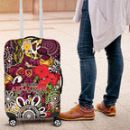 Brisbane Broncos ANZAC Day Luggage Cover Aboriginal Poppy Remembrance Rugby - Lest We Forget