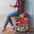 Brisbane Broncos ANZAC Day Luggage Cover Aboriginal Poppy Remembrance Rugby - Lest We Forget