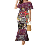 Brisbane Broncos ANZAC Day Mermaid Dress Aboriginal Poppy Remembrance Rugby - Lest We Forget