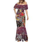Brisbane Broncos ANZAC Day Mermaid Dress Aboriginal Poppy Remembrance Rugby - Lest We Forget