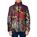 Brisbane Broncos ANZAC Day Padded Jacket Aboriginal Poppy Remembrance Rugby - Lest We Forget