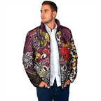 Brisbane Broncos ANZAC Day Padded Jacket Aboriginal Poppy Remembrance Rugby - Lest We Forget