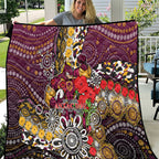 Brisbane Broncos ANZAC Day Quilt Aboriginal Poppy Remembrance Rugby - Lest We Forget
