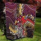 Brisbane Broncos ANZAC Day Quilt Aboriginal Poppy Remembrance Rugby - Lest We Forget