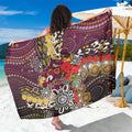 Brisbane Broncos ANZAC Day Sarong Aboriginal Poppy Remembrance Rugby - Lest We Forget