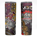 Brisbane Broncos ANZAC Day Skinny Tumbler Aboriginal Poppy Remembrance Rugby - Lest We Forget
