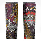Brisbane Broncos ANZAC Day Skinny Tumbler Aboriginal Poppy Remembrance Rugby - Lest We Forget