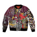 Brisbane Broncos ANZAC Day Sleeve Zip Bomber Jacket Aboriginal Poppy Remembrance Rugby - Lest We Forget