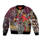 Brisbane Broncos ANZAC Day Sleeve Zip Bomber Jacket Aboriginal Poppy Remembrance Rugby - Lest We Forget