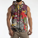 Brisbane Broncos ANZAC Day Sleeveless Zip Hoodie Aboriginal Poppy Remembrance Rugby - Lest We Forget