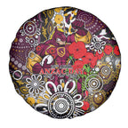 Brisbane Broncos ANZAC Day Spare Tire Cover Aboriginal Poppy Remembrance Rugby - Lest We Forget