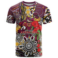 Brisbane Broncos ANZAC Day T Shirt Aboriginal Poppy Remembrance Rugby - Lest We Forget