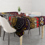 Brisbane Broncos ANZAC Day Tablecloth Aboriginal Poppy Remembrance Rugby - Lest We Forget