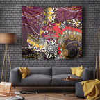 Brisbane Broncos ANZAC Day Tapestry Aboriginal Poppy Remembrance Rugby - Lest We Forget