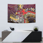 Brisbane Broncos ANZAC Day Tapestry Aboriginal Poppy Remembrance Rugby - Lest We Forget